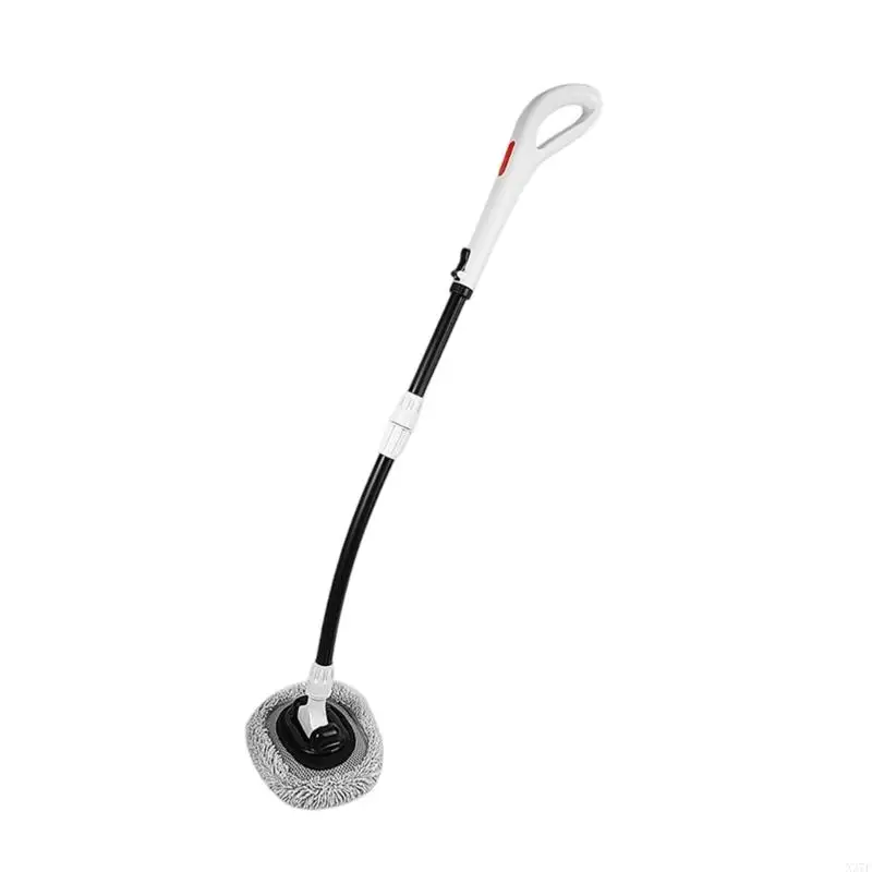 Car Wash Mop with Extendable Aluminum Handle, Curved Grip and Soft Cleaning Head for SUV Roof Cleaning, Auto Exterior X37F