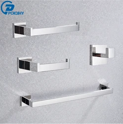 Stainless Steel Chrome Bath Hardware toilet accessories Chrome Towel Rack Toilet Paper Holder Towel Bar Bathroom Accessories