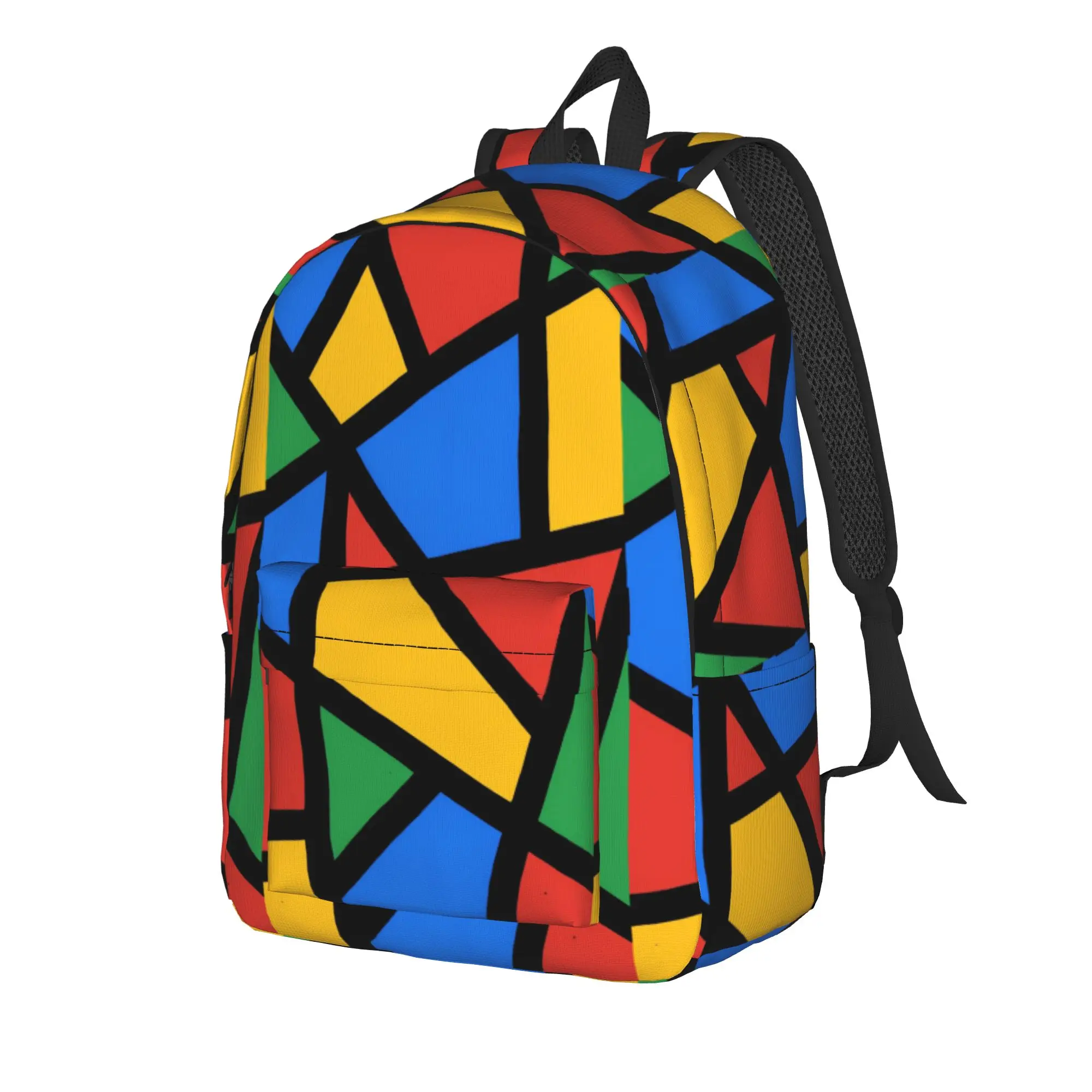 Stained Glass Abstract Backpack  Cool Backpacks Boy College Soft High School Bags Designer Rucksack