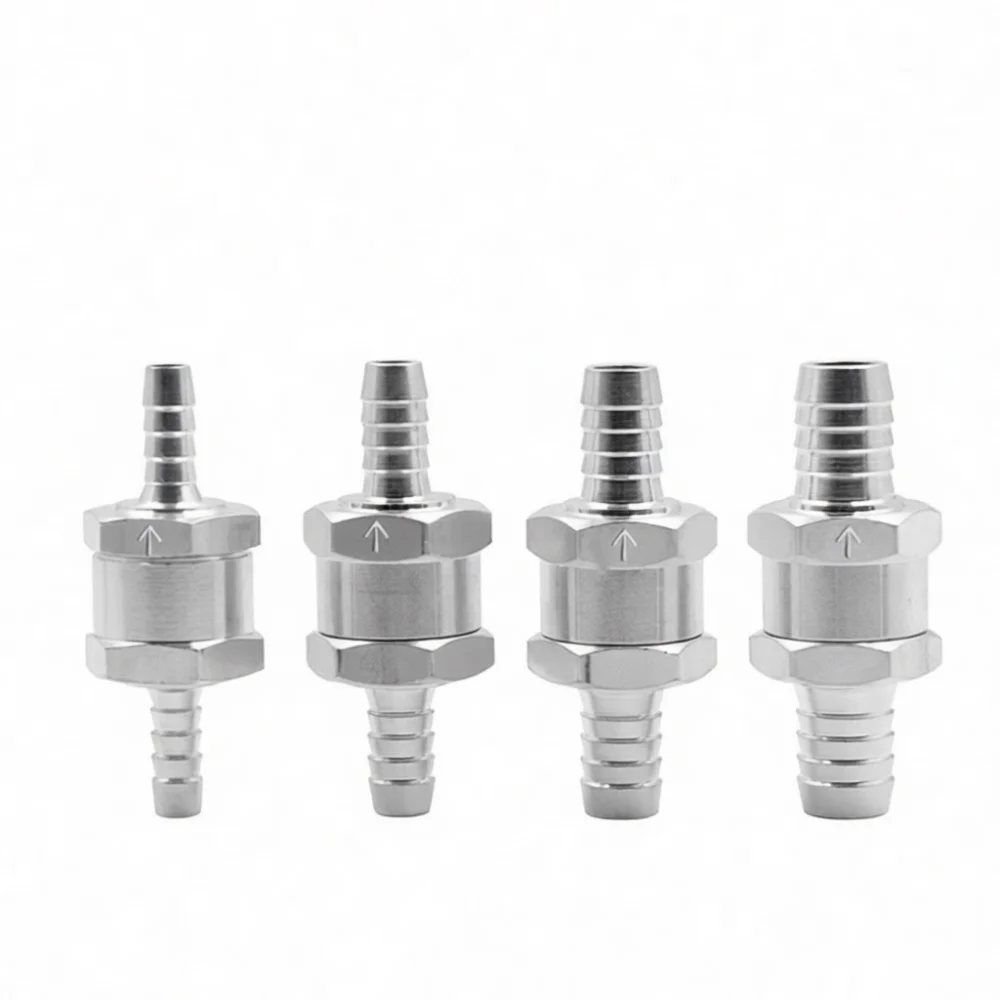 Universal Aluminum Fuel Check Valve For Jifeng Diesel Tank Inlet Connector Non Return One Way Pipe Fitting