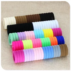 50Pcs Diameter 3.5CM Girl Elastic Hair Bands Black Hairband Ponytail Holder Rubber Bands Hair Scrunchies Accessories