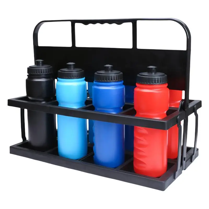 

Sports Water Bottle Carrier with Handle Foldable 8 Bottles Holder Drink Caddy Reusable Kettle Holder Caddy Storage Organizers