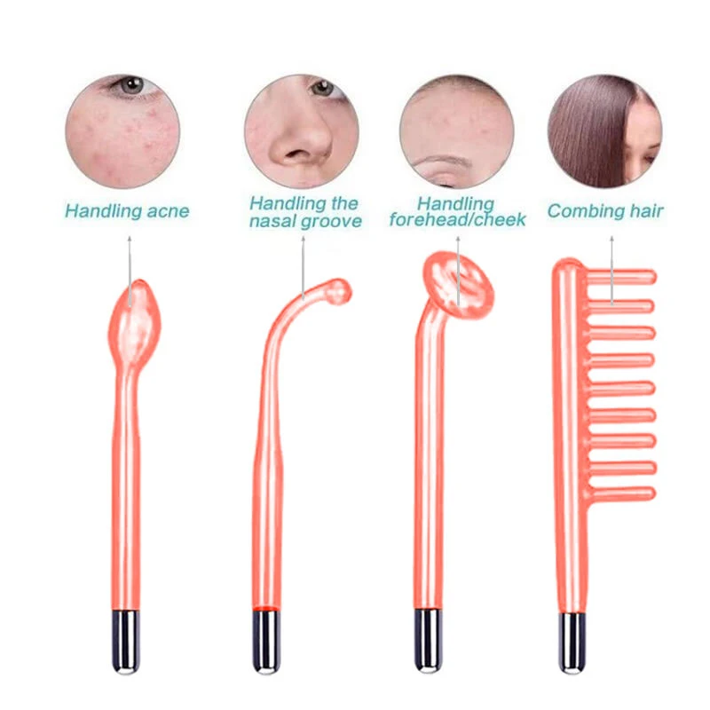 Portable Handheld Skin Care Blackhead Acne Removal Skin Tightening Hair & Scalp Stimulator High Frequency Beauty Instrument