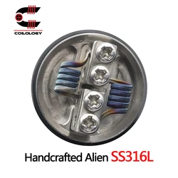 Coilology Alien HandMade Coil SS316L Alloy Various Gauge Option 10pk Performance DIY Coil