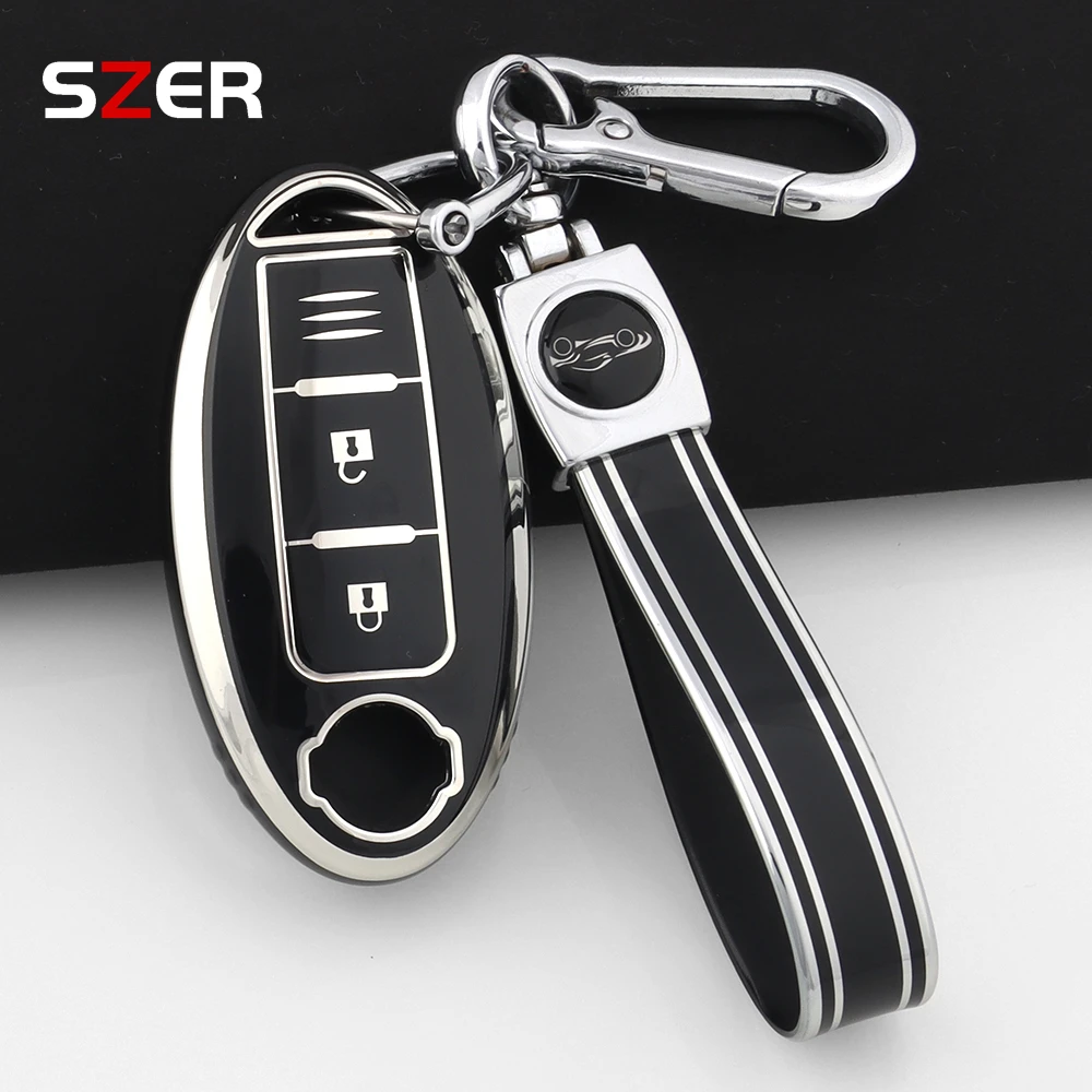 Funda de TPU para llave remota de coche, carcasa Fob para Nissan Qashqai Juke J10 J11 x-trail T32 T31 Kicks Tiida Pathfinder Note para Infiniti