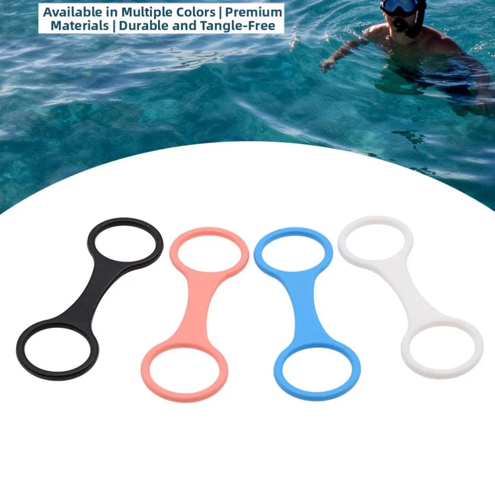 

3 шт., трубка для подводного плавания с фиксированной пряжкой, силиконовый 8-кольцевой разъем, пряжка для трубки с защитой от потери, зеркало для подводного плавания, детали регулирующей трубки