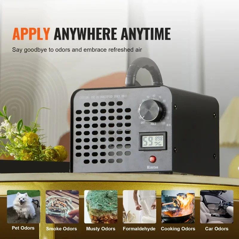 12g Ozone Machine Ozone Generator Air Purifier Remove FormaldehydeOdor Deodorize Home Kitchen Office Car Ozon Cleaner Ozonizador