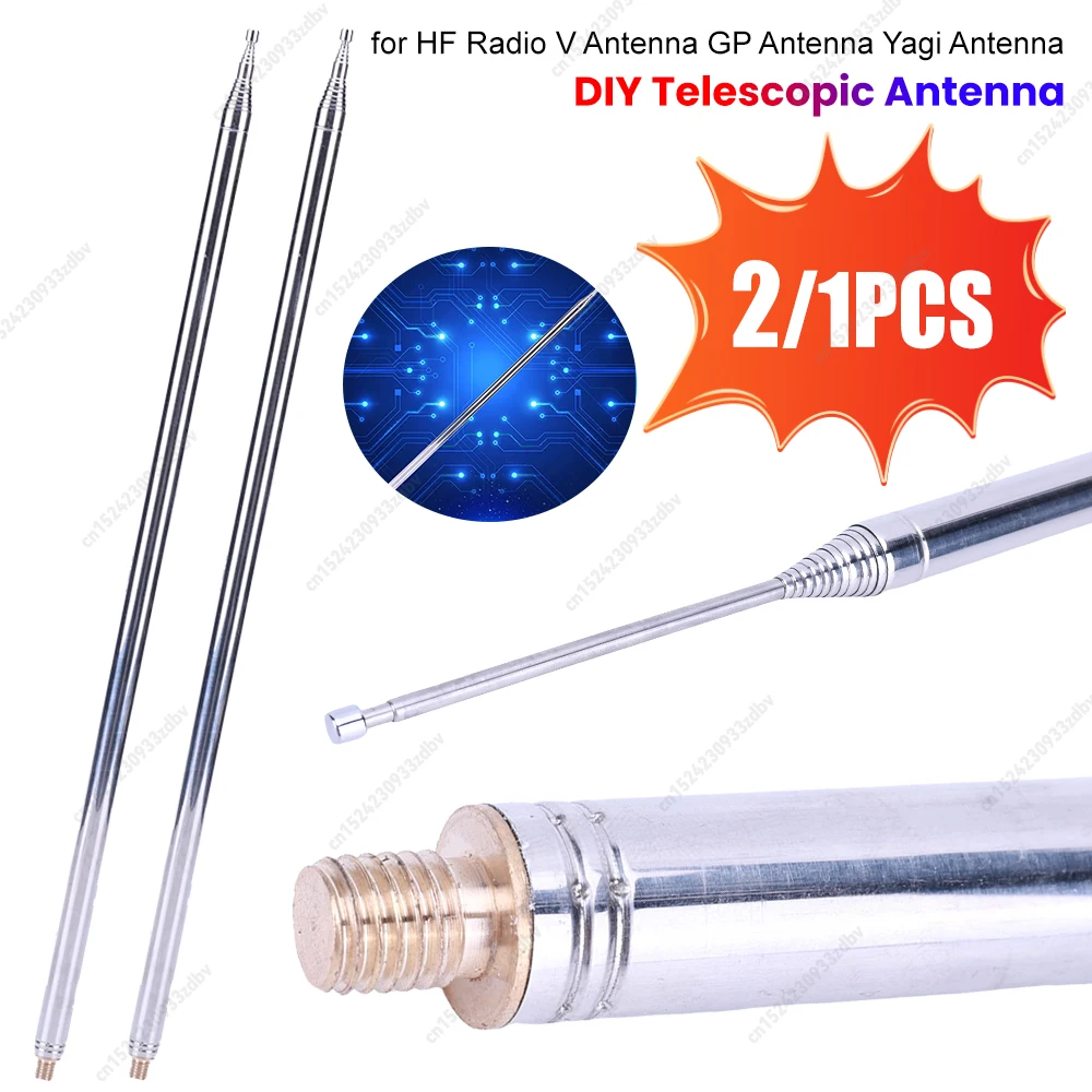 5.6Mステンレス鋼伸縮アンテナM10ネジ交換アンテナ空中DIY HF無線VアンテナGPアンテナ八木アンテナ用