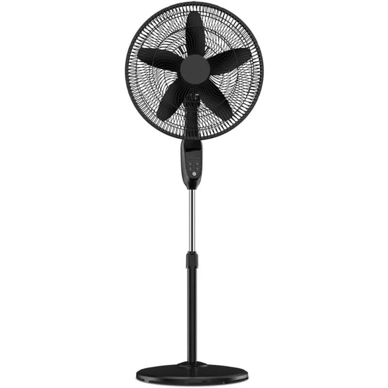 

PFS45A5BBB 18 inch 5-Blade Oscillating, Adjustable Standing Pedestal Remote, LED Display, 5 Speed Setting and 7-Hour Timer Fan