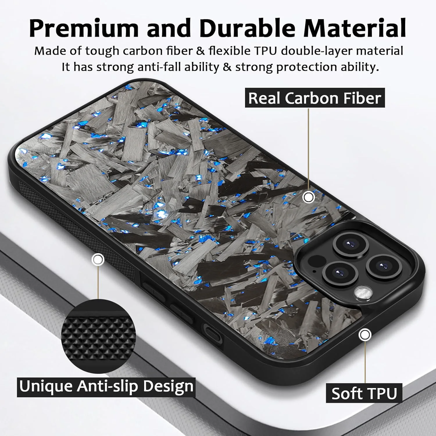 Coque en fibre de carbone magnétique entièrement enveloppée, s'adapte à l'iPhone16 Pro