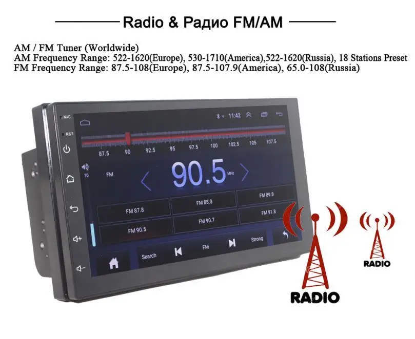 Auto Universal 9  10 2Din Android 9.1 Car GPS Audio Radio 7168c Car Stereo Player Radio Audio Multimedia
