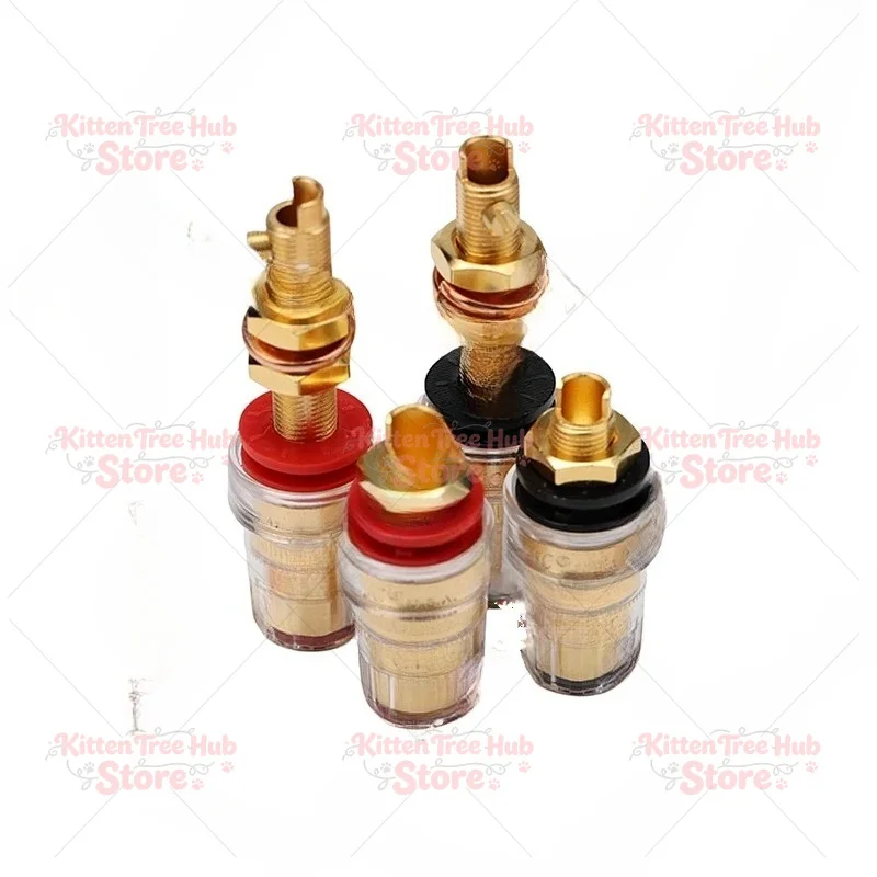 Brass Gold Plated Amplifier/Speaker Terminal Posts CMC-858-L-G Long Pair / CMC-858-S-G Short Pair