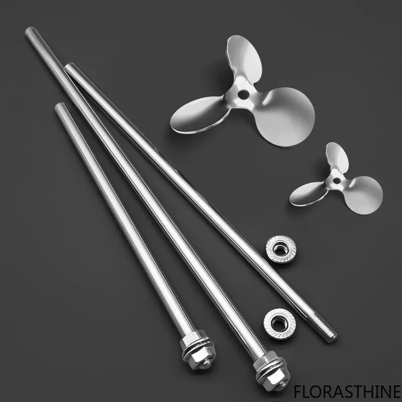 1pc 1pc OD 40mm to 120mm 304 Stainless Steel Three-leaf Type Stirring Blade or Length 200 to 500mm Dispersing Stirring Rod