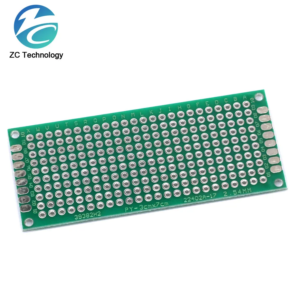 20 sztuk 5x7 4x6 3x7 2x8cm dwustronnie prototyp Diy uniwersalne, drukowane płytka drukowana Protoboard zestaw PCB zestaw Breadboard