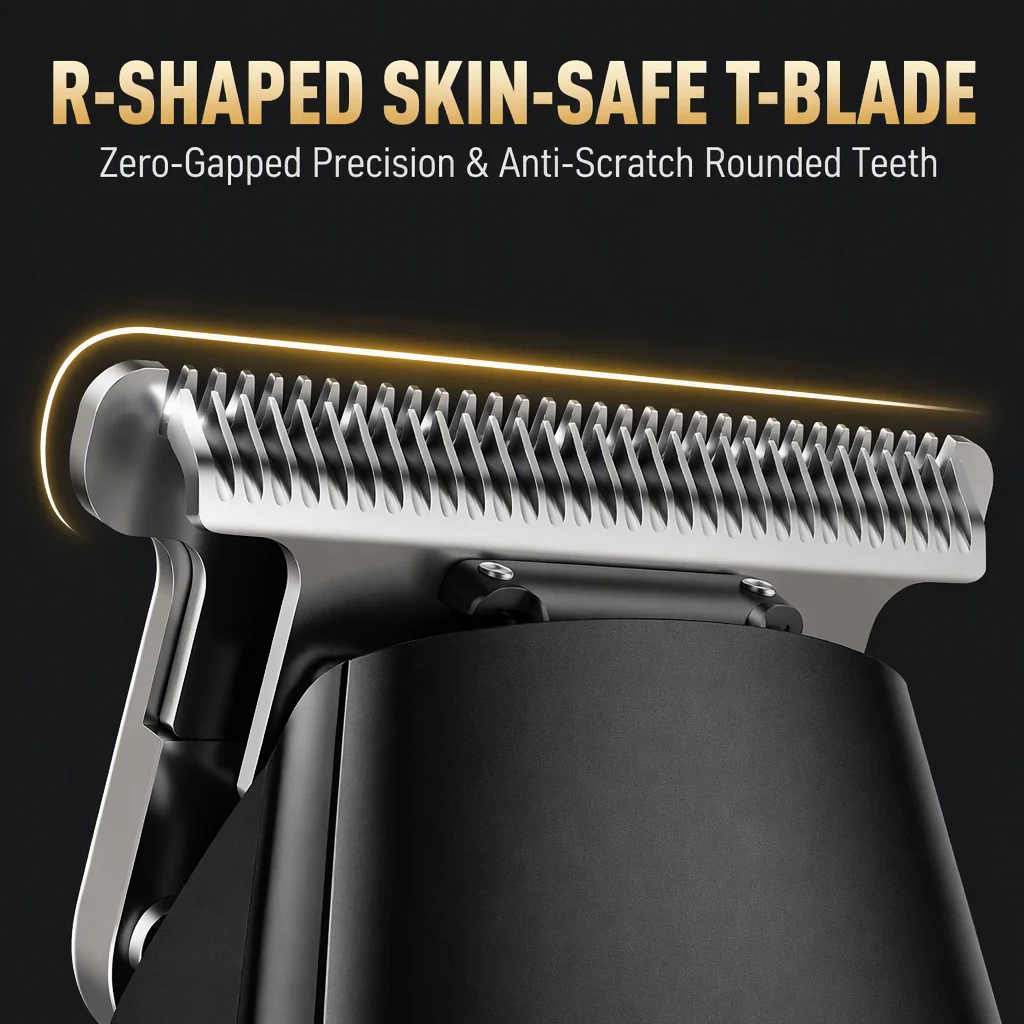 Professional hair styling and cutting set, barber USB charging with LED digital display screen, exclusively for men's home use