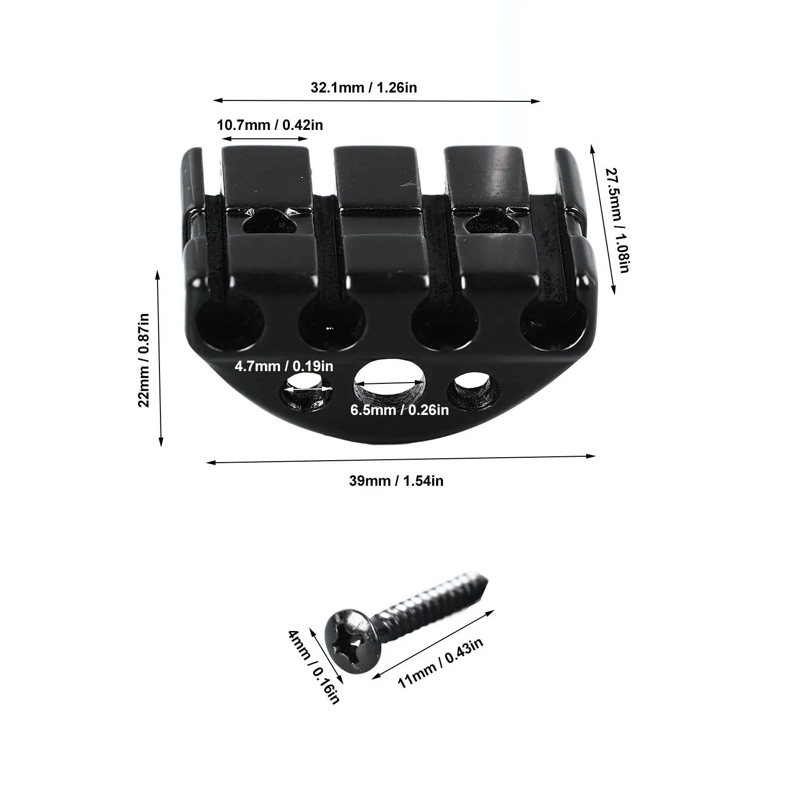 Headless Bass String Lock Metal Portable Bass String Locking Nut For Performance Show 39mm