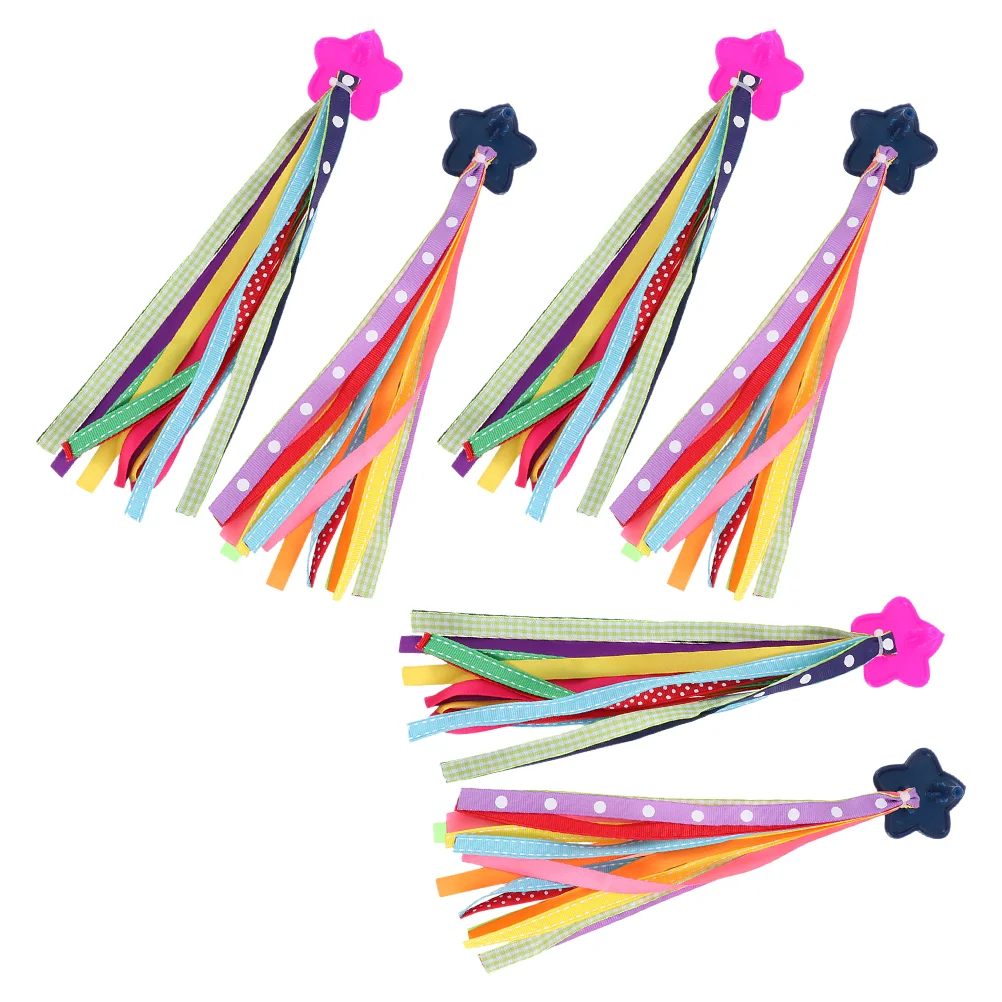 3 Pairs Bicycle Ribbon Girls Bike Accessories Streamers Tassels for High Quality Handlebar Cloth