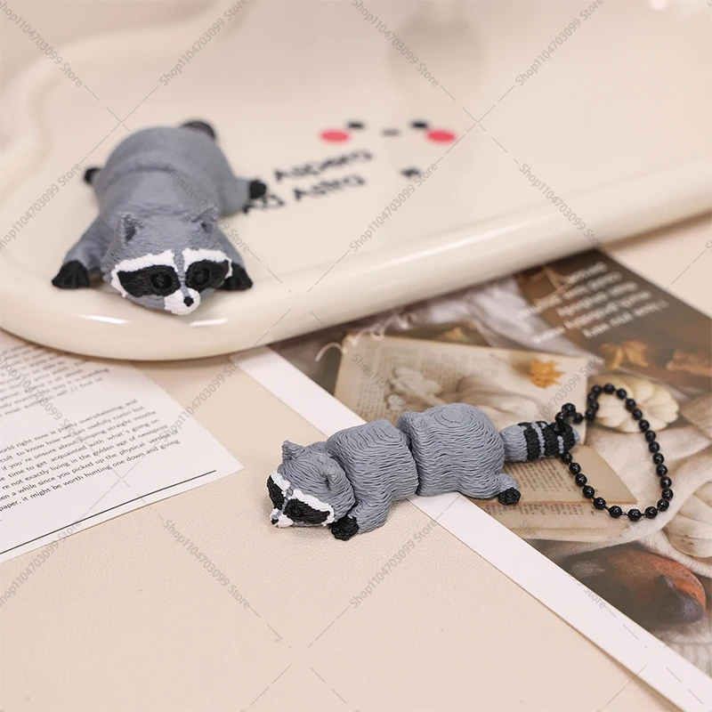 3D Printed Movable Joint Ferret Keychain Cute Flexible Animal Figurine Phone Charm Fidget Toy Decor Gift for Kids Adults