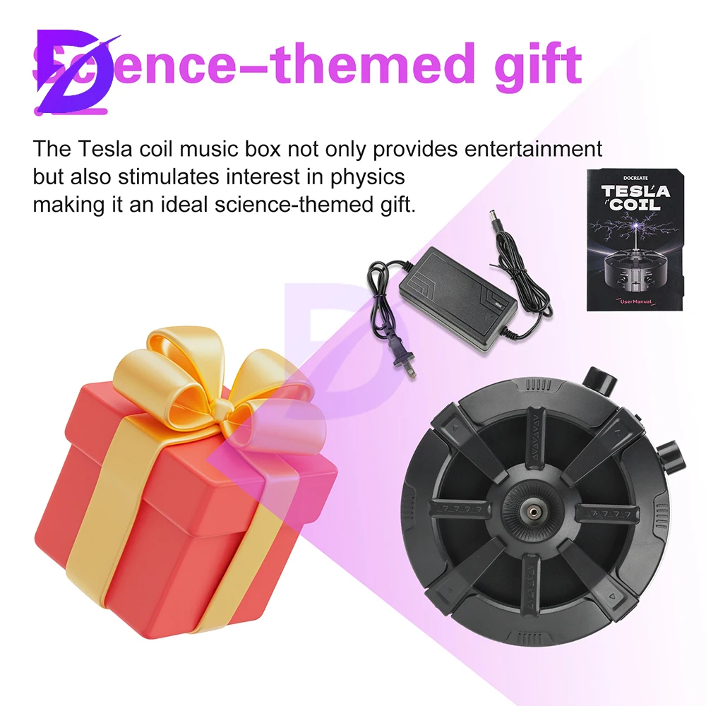 AC220 ~ 110 V Tesla Spule Blitz Bluetooth Musik Box Arc Generator Künstliche Blitz Berührbar Experimentelle Modell