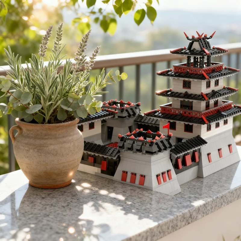 

8110pcs MOC Japanese Samurai Fortress Castle With 2 Architecture Model Building Blocks DIY Creative Gift Display Decor Premium