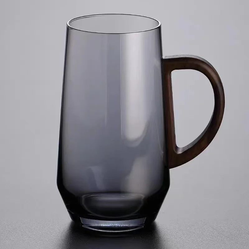 Cup walnut handle green teacup high borosilicate heat-resistant glass monkey Kui water cup flower tea cup