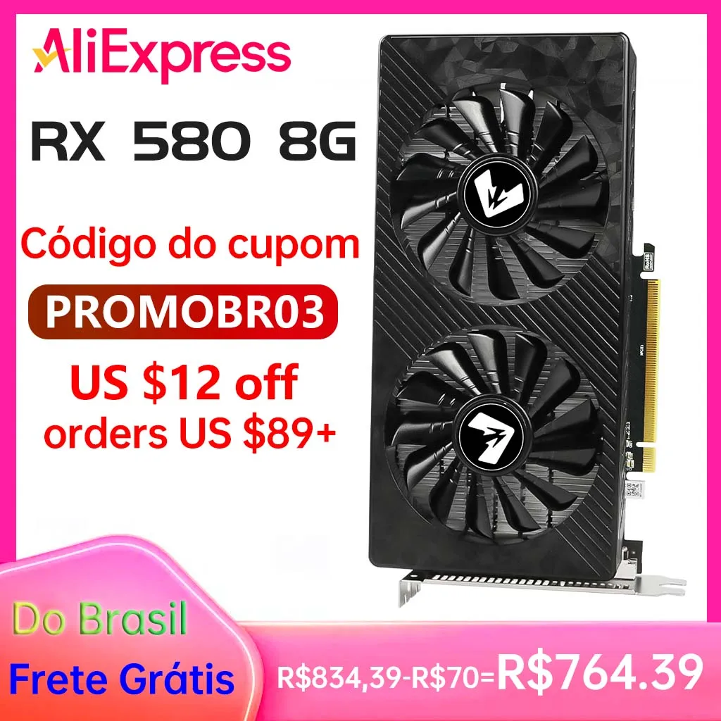 MAXSUN AMD Radeon RX580 8G بطاقات الرسومات GDDR5 بطاقة الفيديو DP DVI PCIE3.0x16 لبطاقة وحدة معالجة الرسومات للكمبيوتر الألعاب RX 580 كاملة جديدة #1