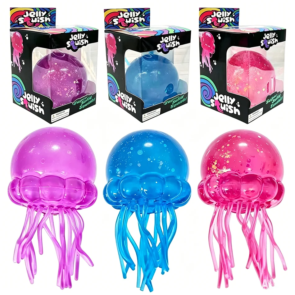 

Pinch Candy Jellyfish Flow Pattern Cube Slow Rebound Stress Relief Maltose Pinch Stress Relief Toy Children's Gift