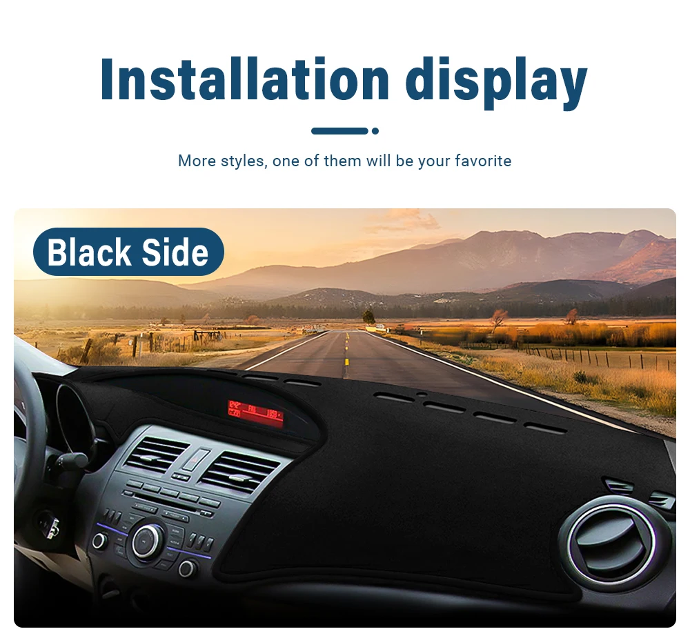 Für Mazda 3 BL M3 2010 2011 2012 2013 Auto Dashboard Abdeckung Vermeiden Licht Matte Sonnenschutz Pad Anti-Uv Teppiche schutzhülle Zubehör – Detail 11