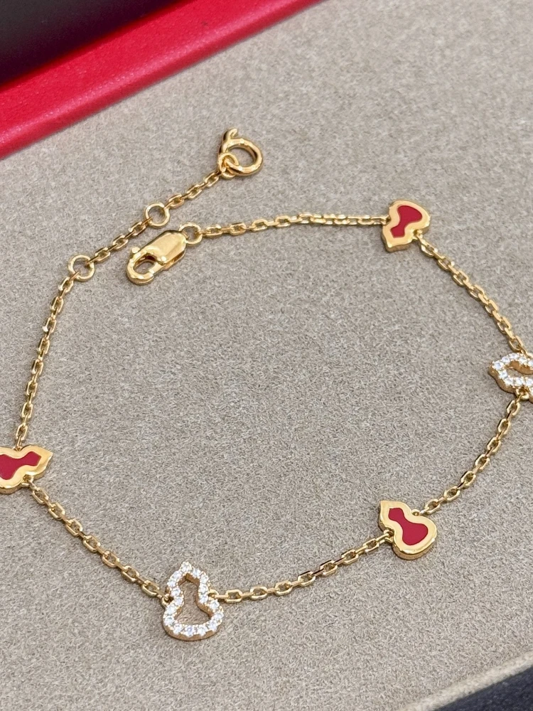 Mini Gourd Bracelet for Women Light Luxury Red Gourd High End Versatile Handpiece