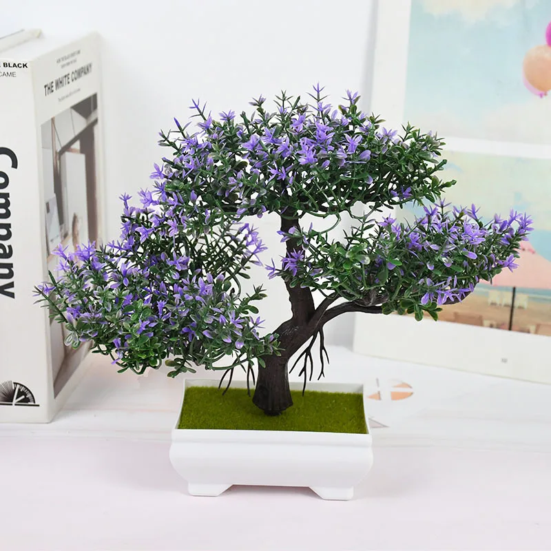Artificial Mini Bonsai Potted Small Tree Fake Plant Ornament
