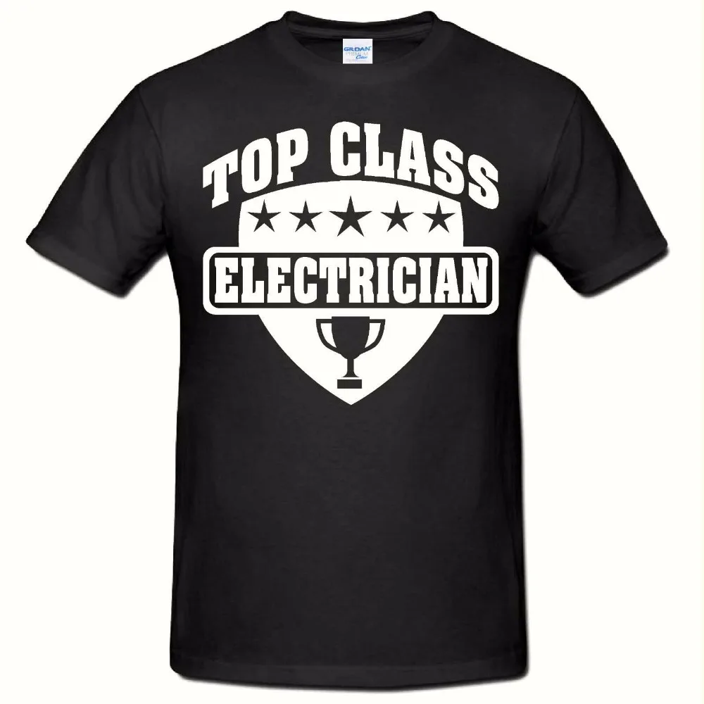 New Unisex T Shirt Summer Cool Tees Top Stop Class Electrician T Shirt, Funny Novelty Men'S Tee Shirt Design Digital Printing