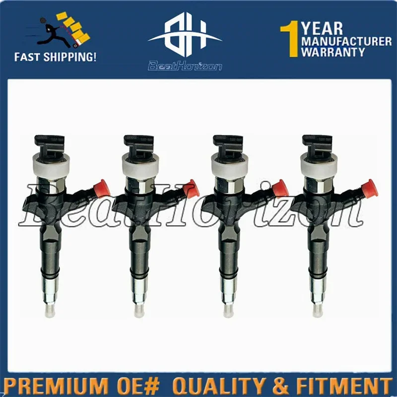 4 pieces 23670-09060 23670-0L010 095000-6190 Common Rail Injector For Hiace Toyota Denso Hilux 2KD-FTV D4D