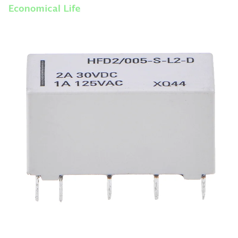 5V Coil Bistable Latching Relay DPDT 30VDC 2A 1A 125VAC HFD2/005-S-L2-D Realy