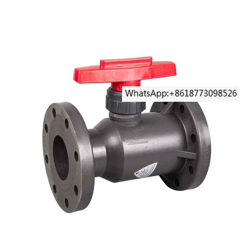 FRPP flange ball valve RPP flange ball valve acid alkali corrosion resistant PP plastic ball valve reinforced polypropylene