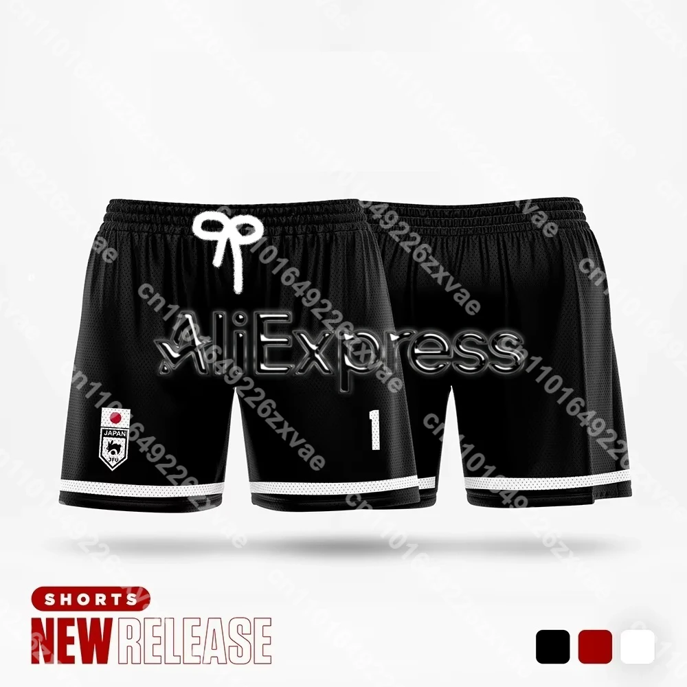 

Neutral Blue Lock Japan U20 Black Cartoon Anime Jersey Men's Shorts 2025 Summer New Women's Shorts Sport