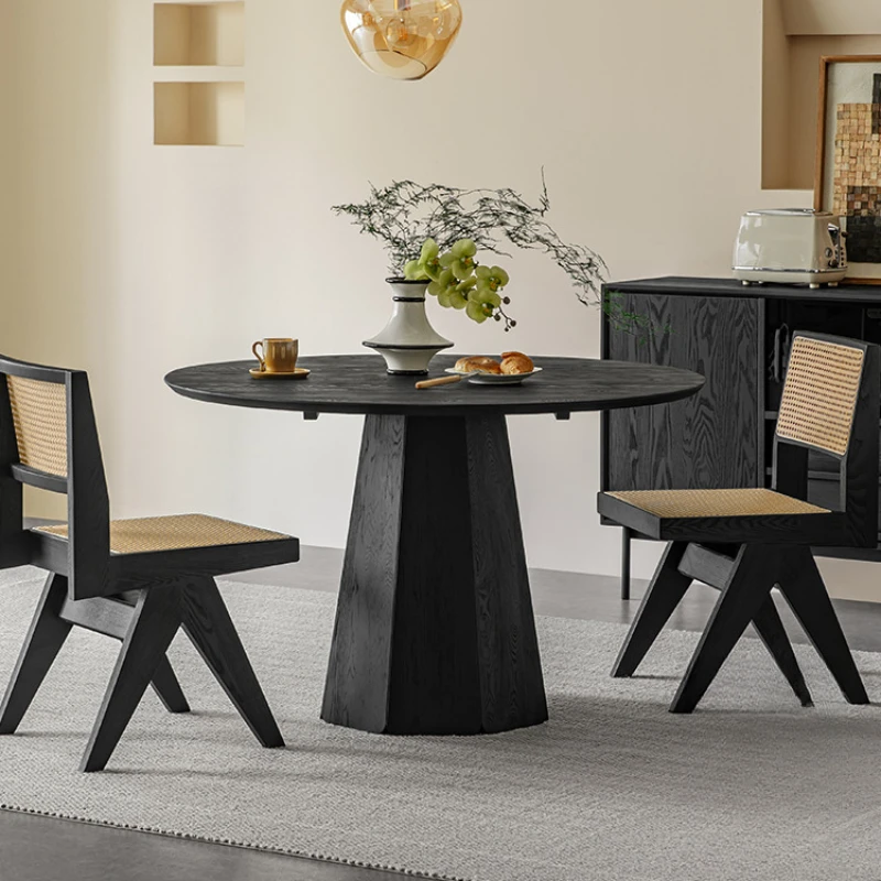 

Base Nordic Dining Table Chairs Black European Design Wood Modern Small Table Center Luxury Italian Mesa Comedor Home Furniture