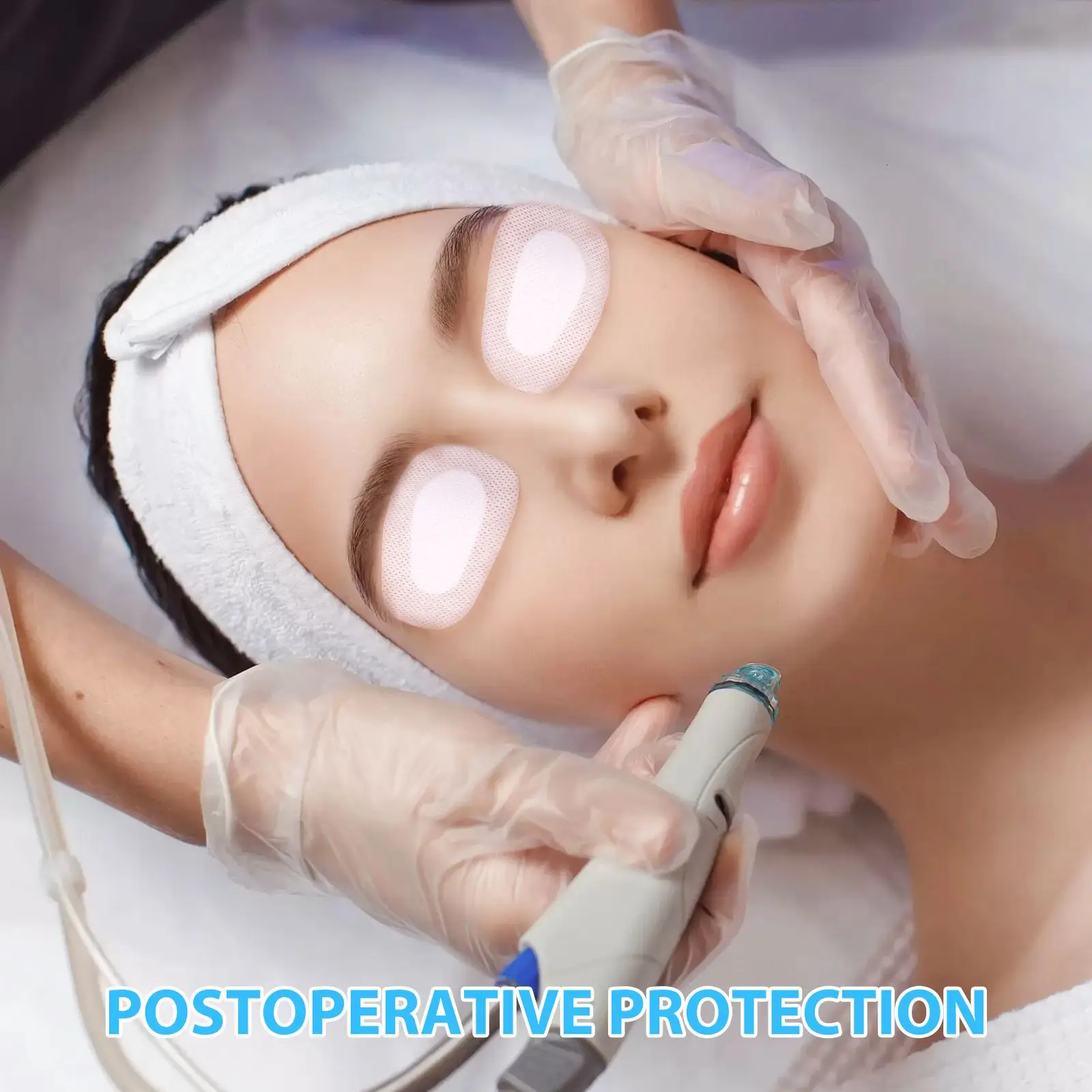 20pcs Nonwoven Eye Pads Post Operative Eye Patch Stickers Medical Self-Adhesive Non-Woven Wound Dressings Care Accessories