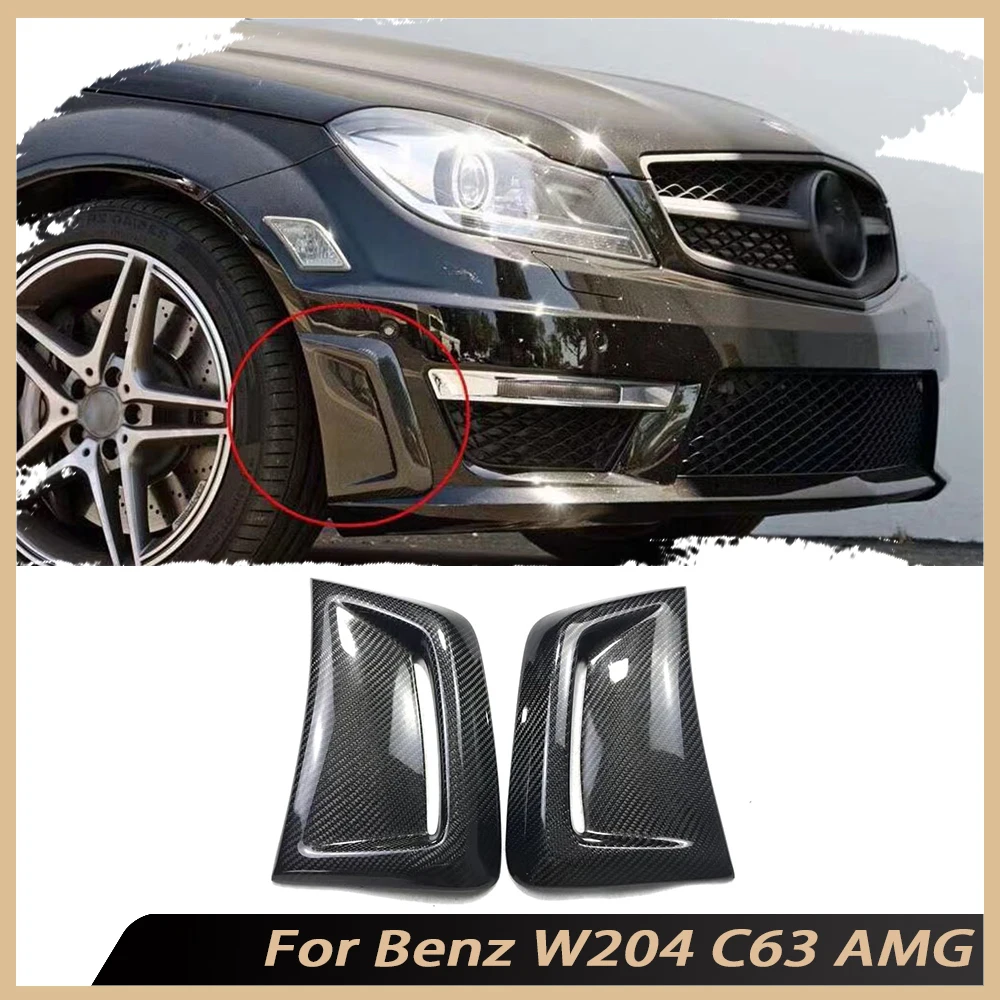 

Carbon Fiber Front Bumper Air Vents Trims Cover Body Kits for W204 C63 AMG 2012-2014 FRP Car Accessories