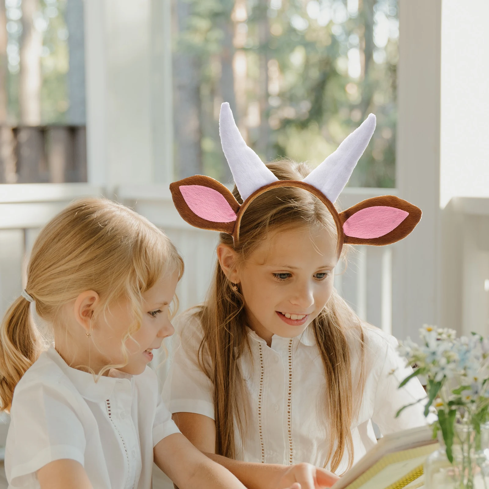 

Cartoon Goat Headband Animal Headwear for Kids Teens Play Hair Accessories Cosplay Favor Party Prop