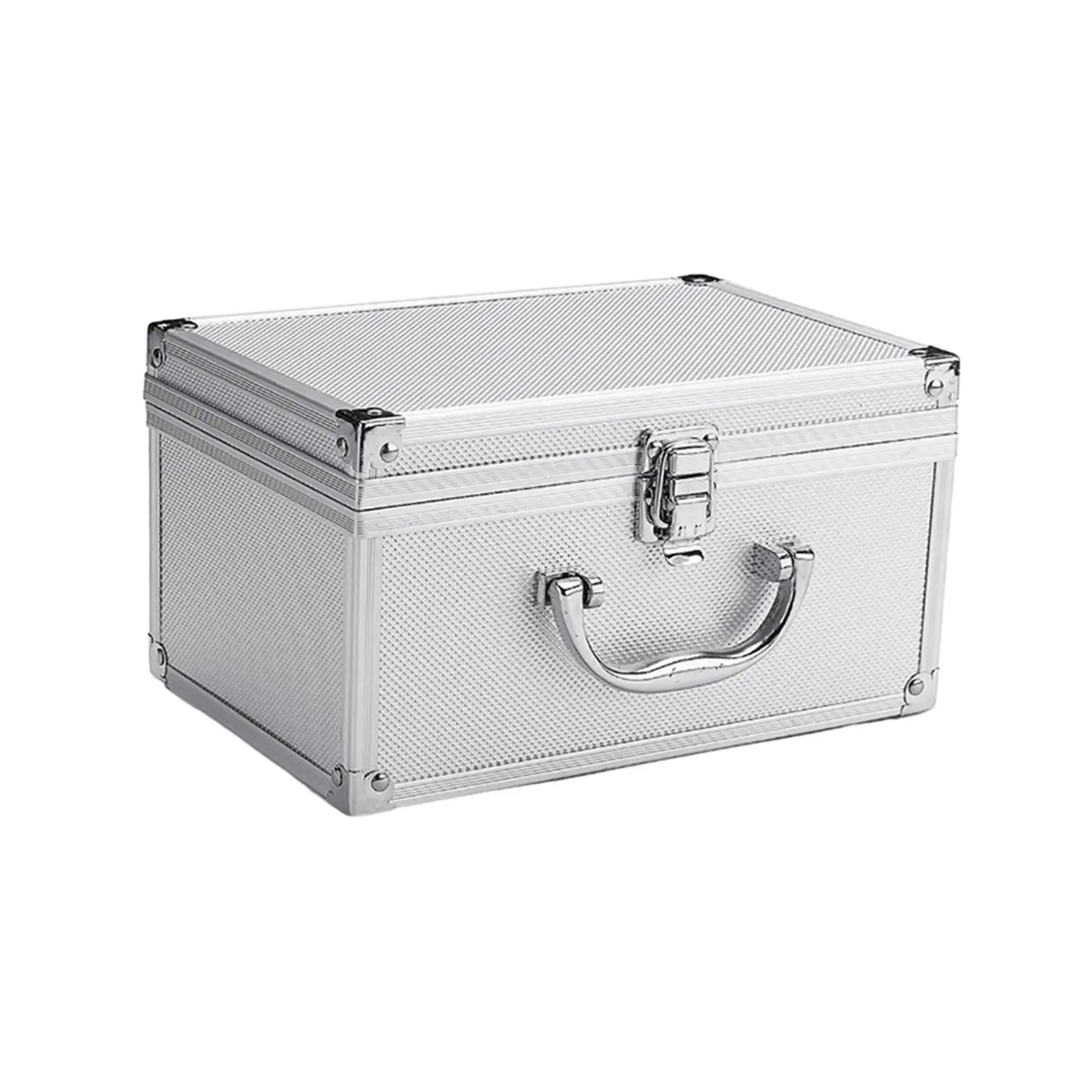 Tool Box Aluminum Alloy Instrument Case Durable Strong Portable Organizer Large Space for Warehouse Garage Household Car