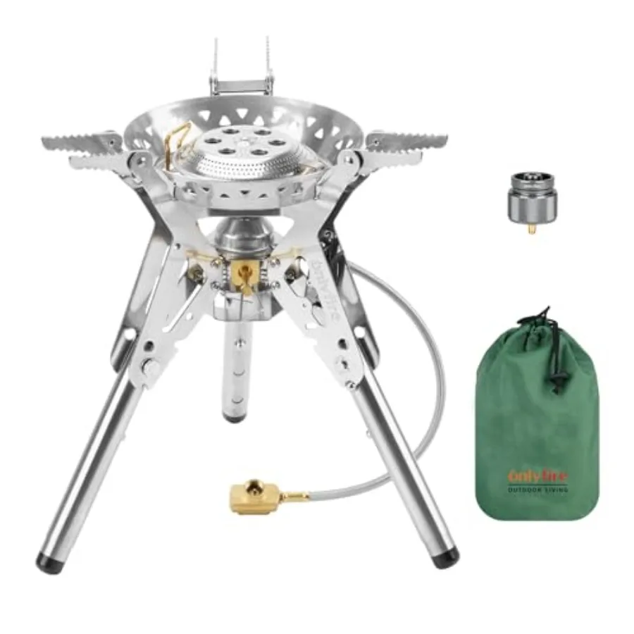 

Портативная походная плита с сумкой для хранения, складная газовая плита на пропане, многотопливная, для приготовления пищи на террасе, походов, пикников, автодомов, вечеринок на открытом воздухе