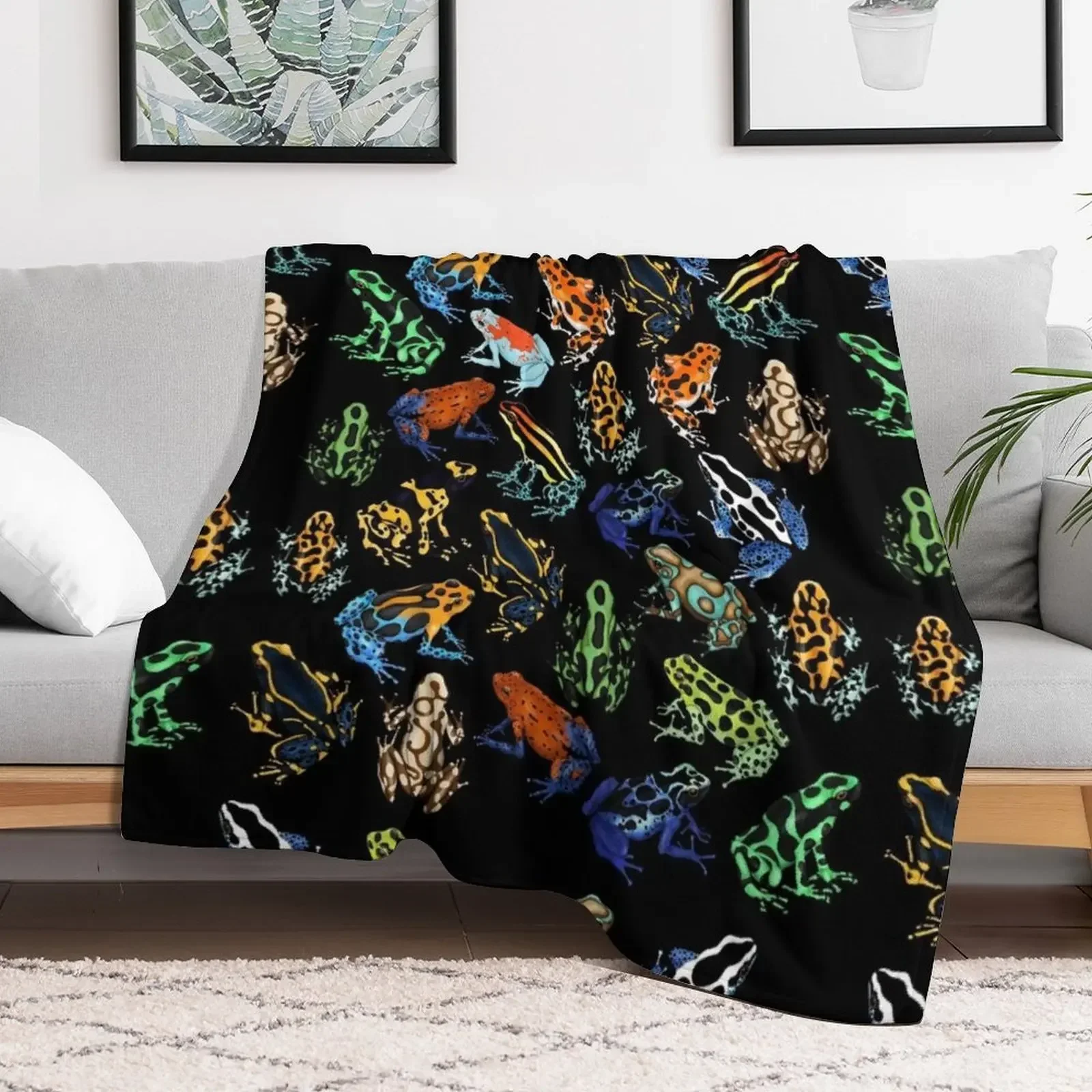 Poison Dart Frogs of the World Throw Blanket Kid'S Plush Soft Beds Blankets