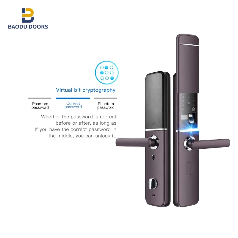 round smart lock  door fingerprint  security lock mortise used for security doors