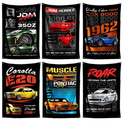 3x5 Ft JDM Car 1 Flag Polyester Digital Printing JDM Car Banner for Garage Wall Art Out Door Decoration With Brass Grommets