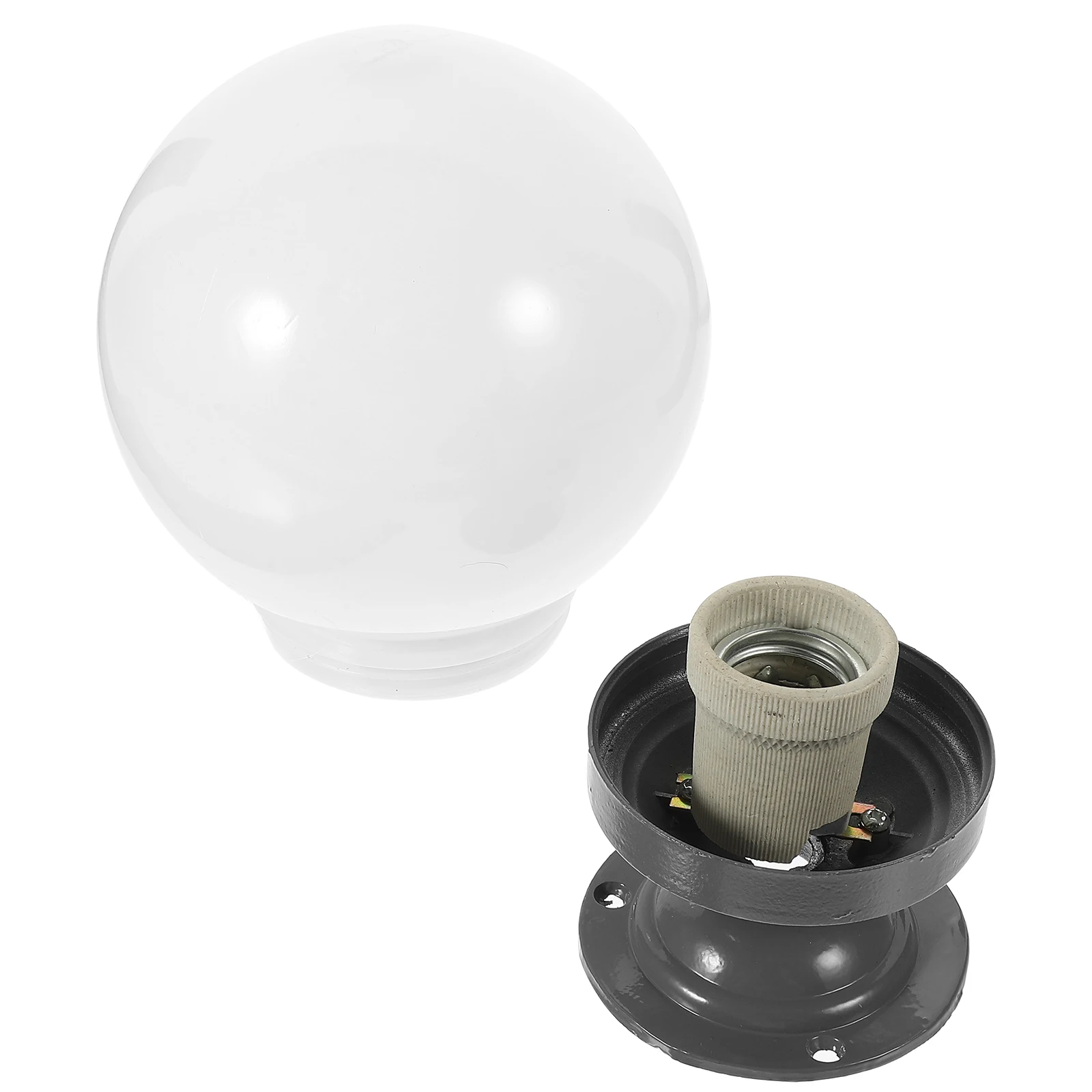 

Garden Globe Lampshade Acrylic Wall Spherical Fixture Post Cover Outdoor Shades Street Porch Lamp shade Replacement Waterproof