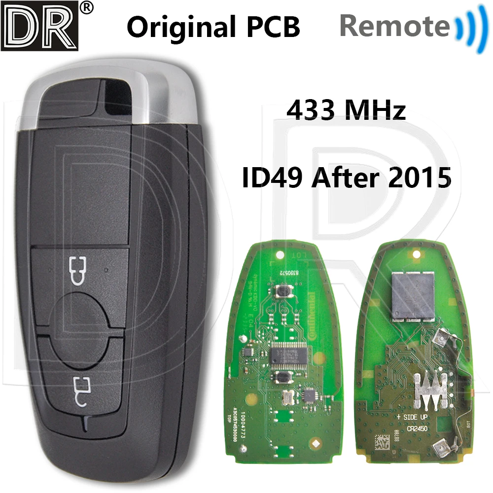 

Great OEM PCB 433-434MHz ID49 Chip Proximity Car Remote Control Key Fob For Ford Ecosport Ranger Raptor F150 F250 F350