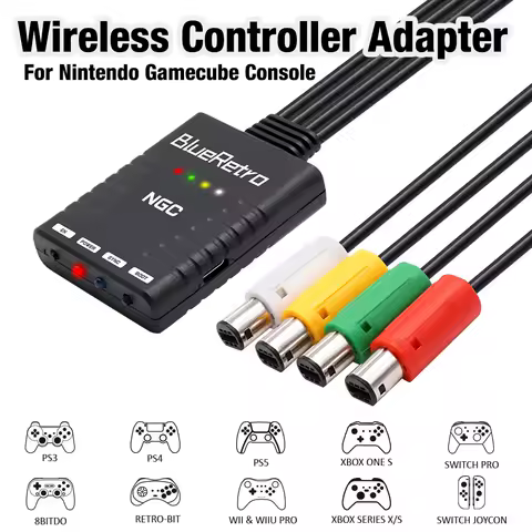 BlueRetro For Nintendo GameCube Console Wireless Game Controllers Adapter To PS3 PS4 PS5 8bitdo Switch Pro wii Controllers