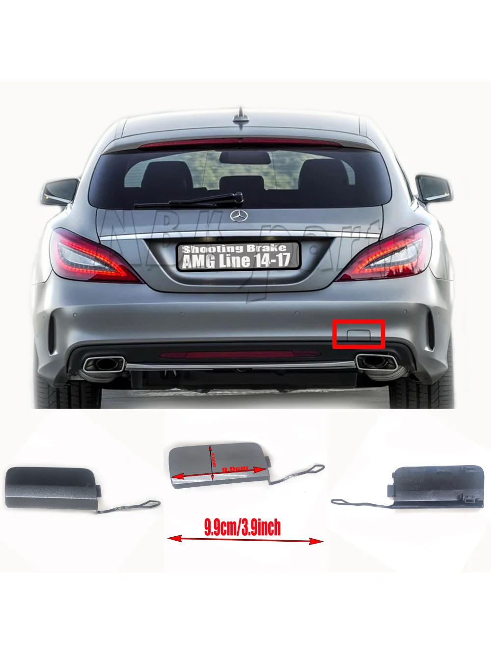 A2188851126 Fit 14-17 Mercedes-Benz CLS  W218 S218 AMG Line Touring Shooting Brake 250 320 350 400 CDI REAR TOW COVER