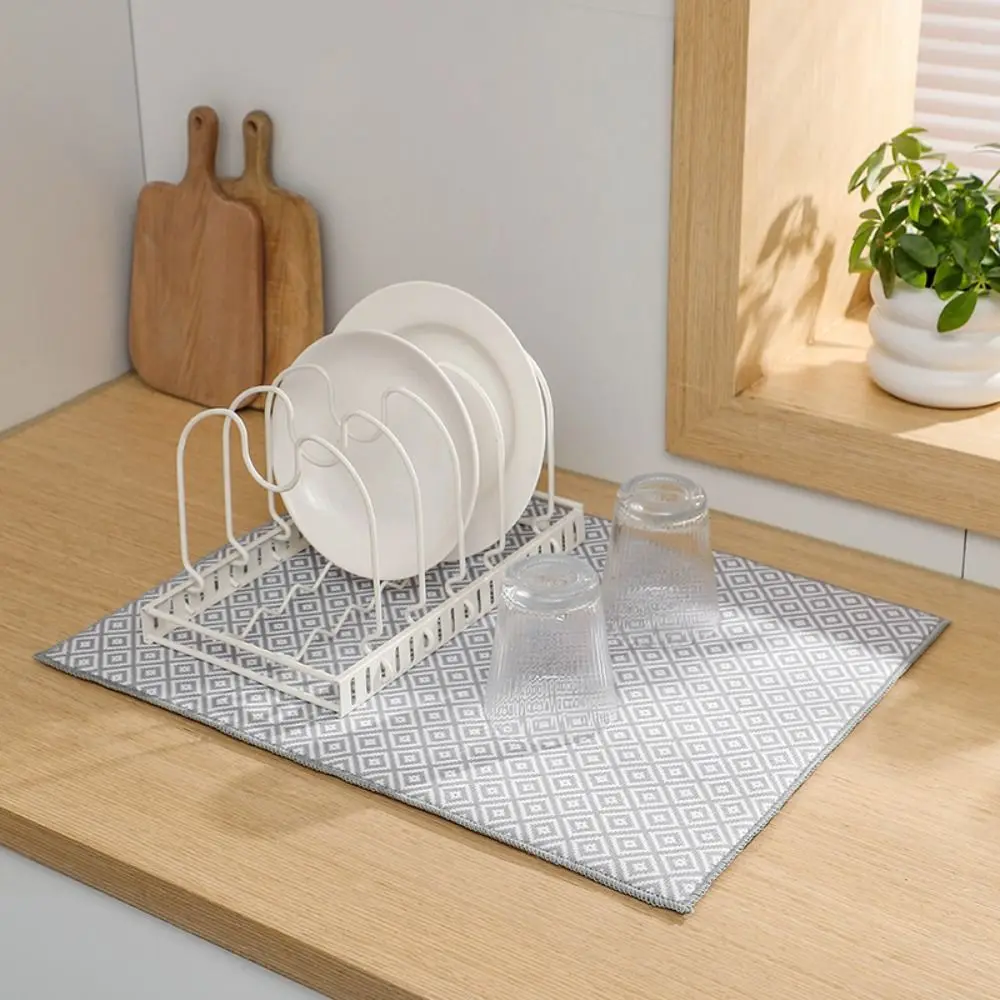 Dinnerware Rug Insulation Microfiber Dish Drying Mat Absorbent Thickened Draining Mat Breathable Drain Pad Table Decor