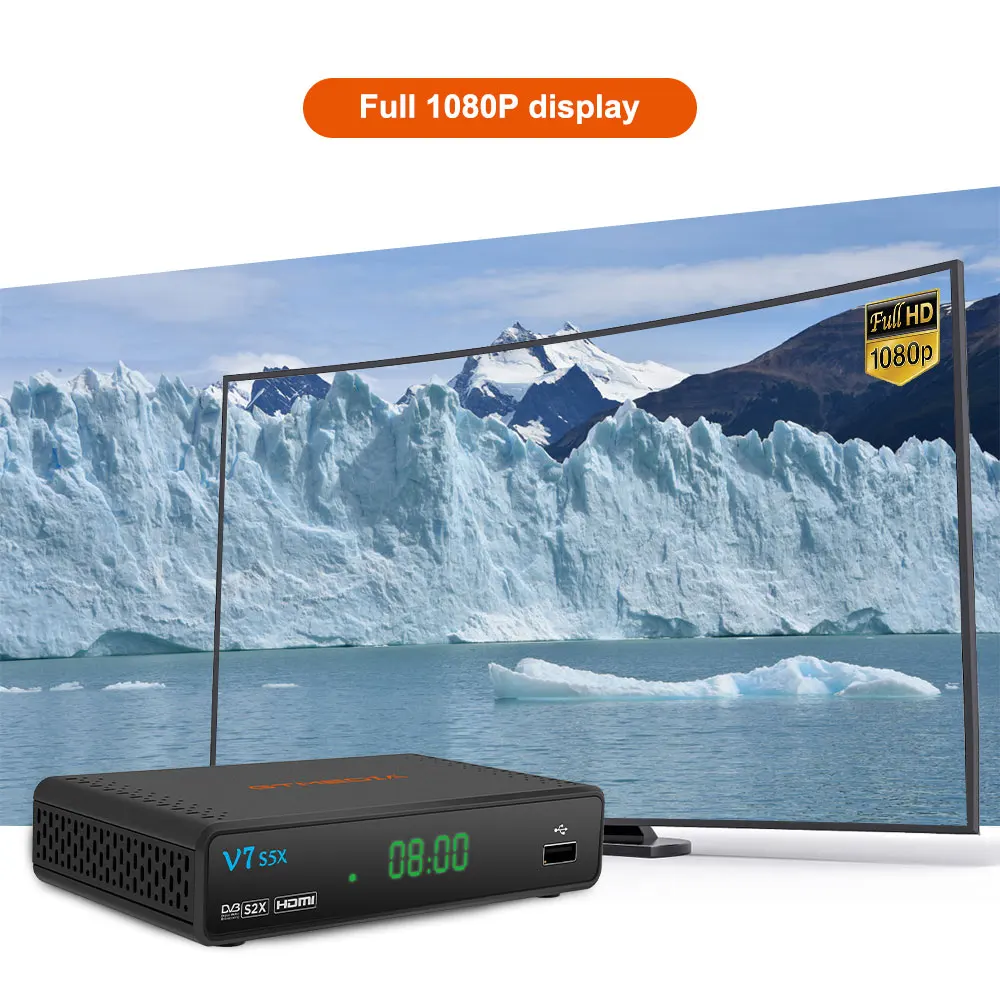GTMEDIA V7S5X Satellite TV Receiver DVB-S2X/S2/S Full HD 1080P H